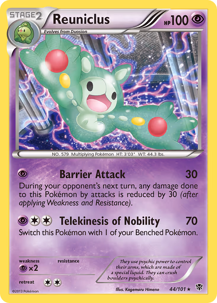 Reuniclus 44/101 Pokemon card