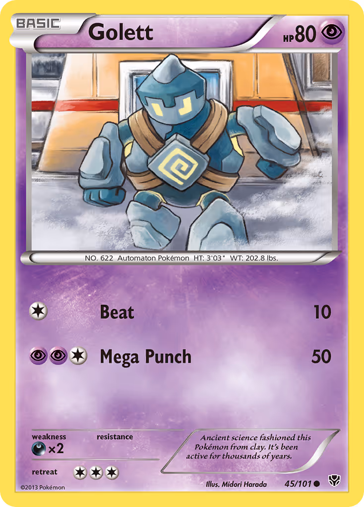 Golett 45/101 Pokemon card