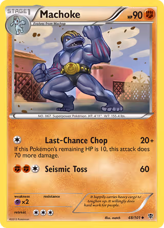 Machoke 48/101 Pokemon card