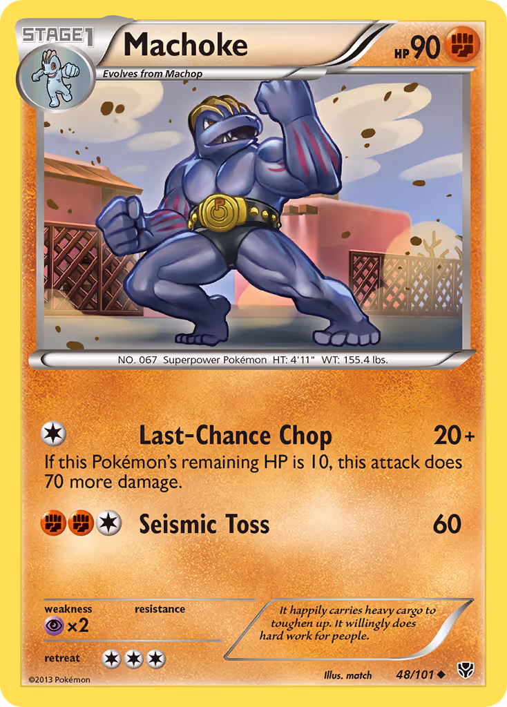 Machoke 48/101 Pokemon card