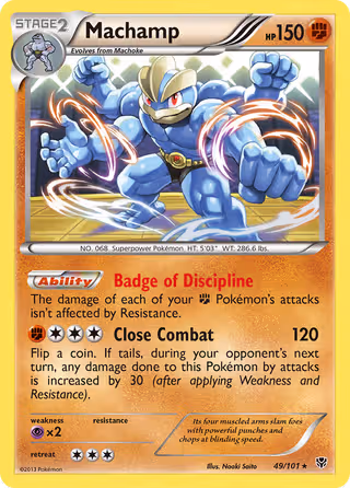 Machamp 49/101 Pokemon card
