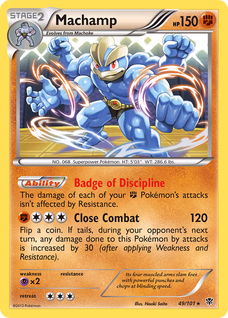 Machamp 49/101 Pokemon card