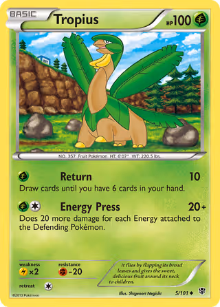 Tropius 5/101 Pokemon card