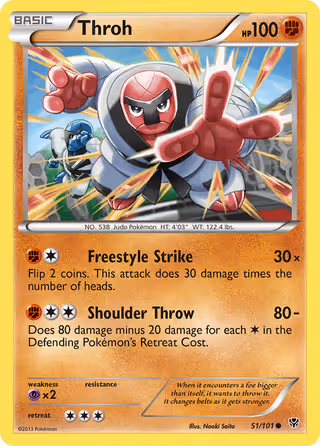 Throh 51/101 Pokemon card