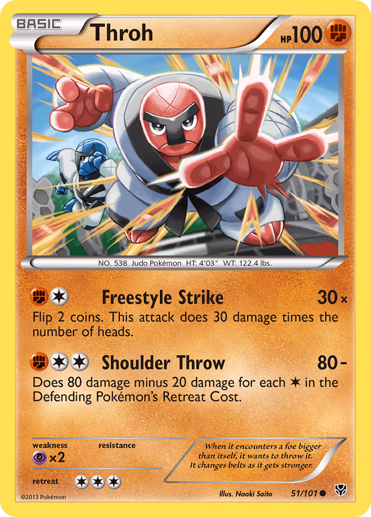 Throh 51/101 Pokemon card