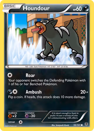 Houndour 55/101 Pokemon card