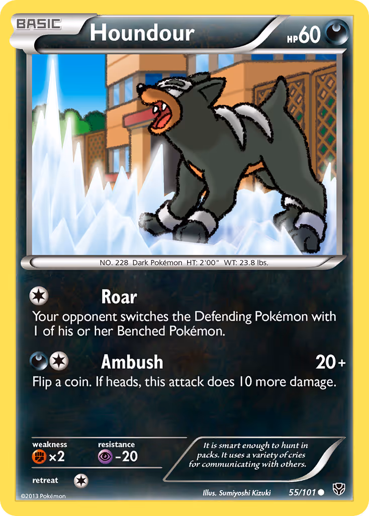 Houndour 55/101 Pokemon card