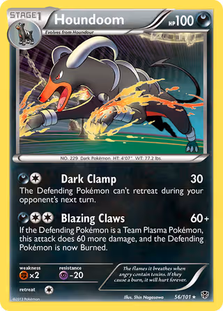 Houndoom 56/101 Pokemon card