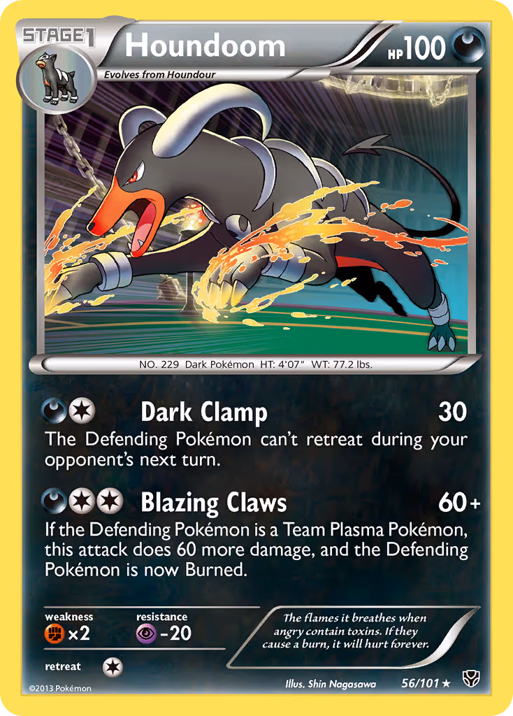 Houndoom 56/101 Pokemon card