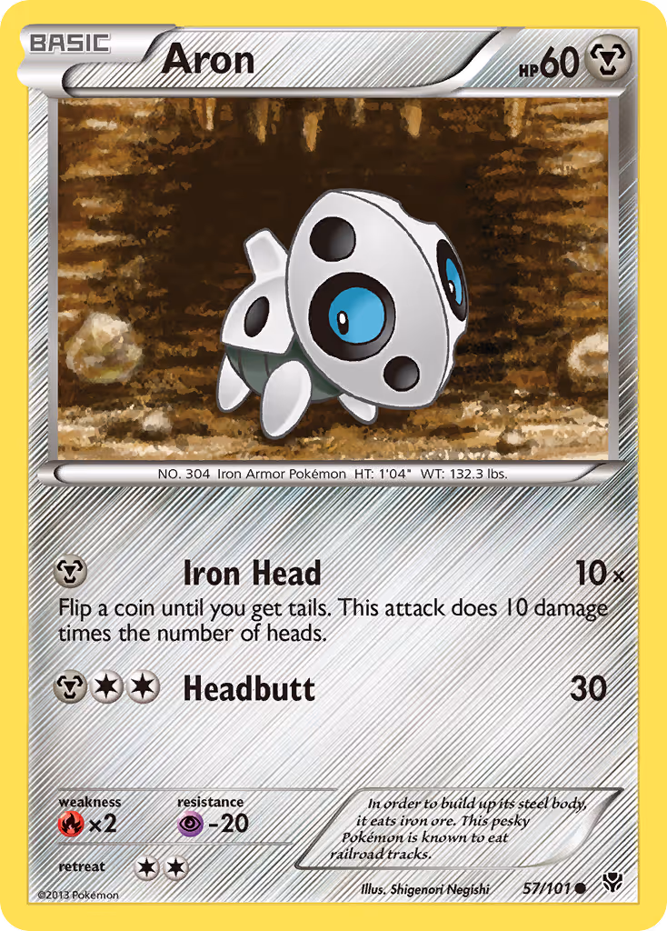 Aron 57/101 Pokemon card