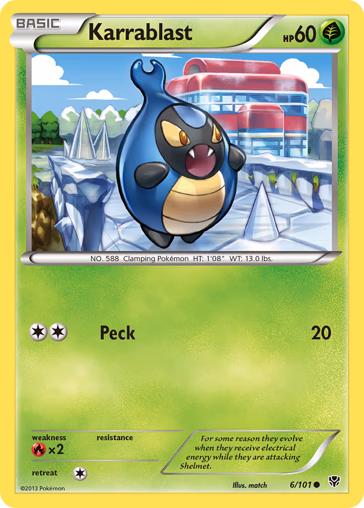 Karrablast 6/101 Pokemon card