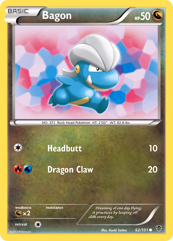 Bagon 62/101 Pokemon card