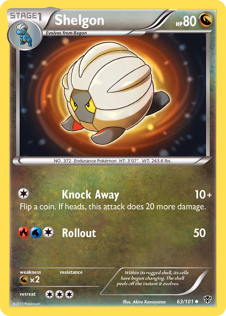 Shelgon 63/101 Pokemon card