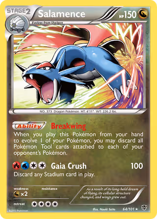 Salamence 64/101 Pokemon card