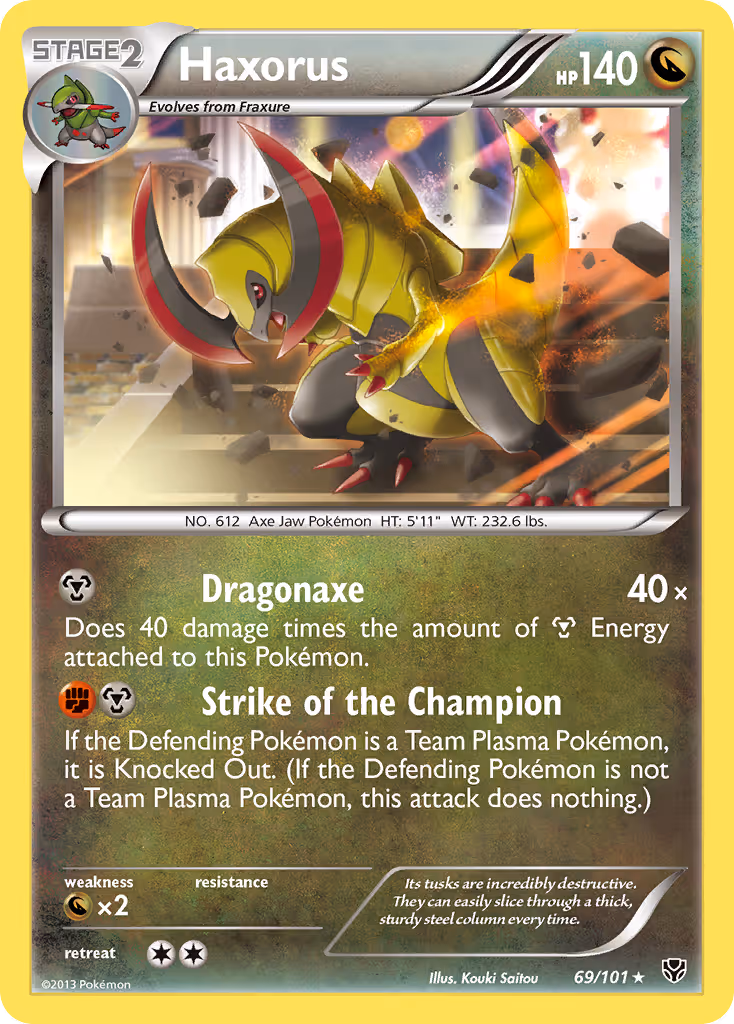 Haxorus 69/101 Pokemon card