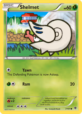 Shelmet 7/101 Pokemon card