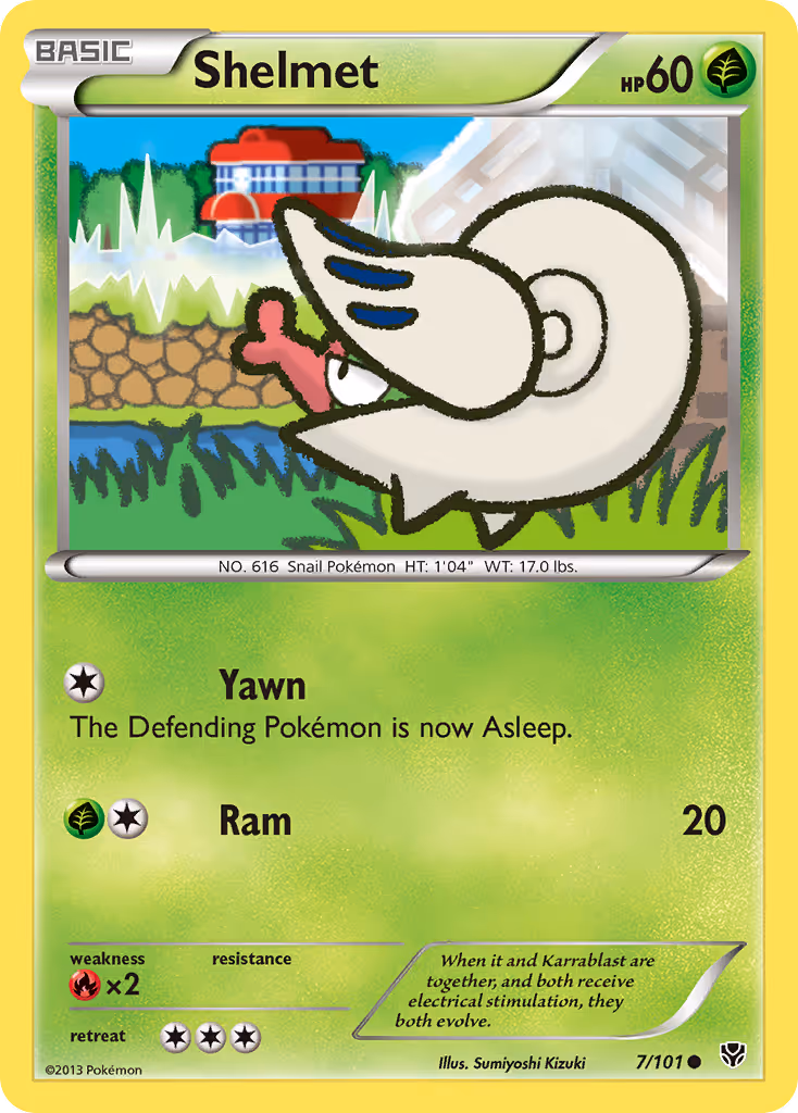 Shelmet 7/101 Pokemon card