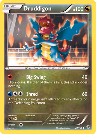 Druddigon 70/101 Pokemon card