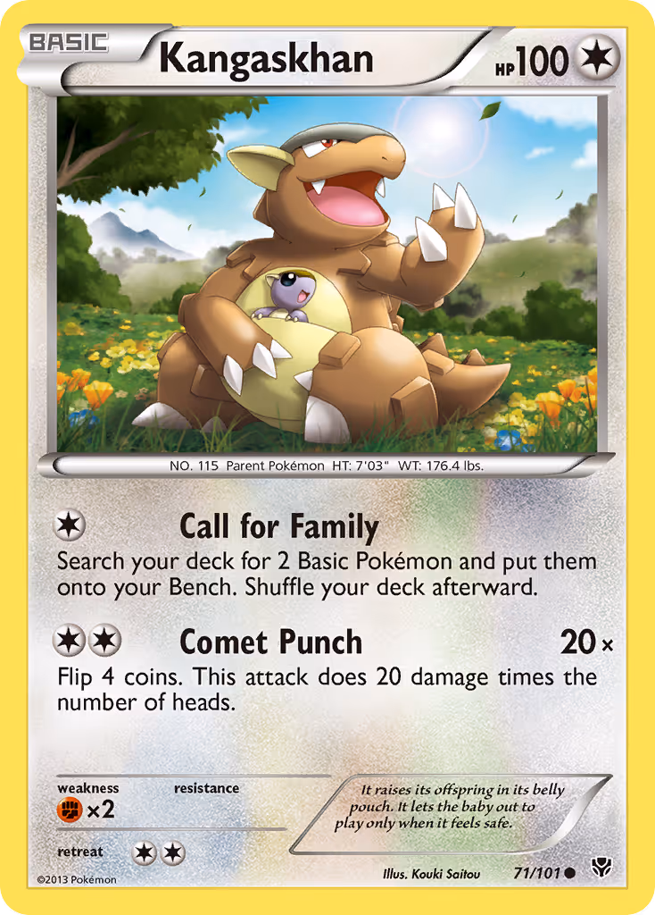 Kangaskhan 71/101 Pokemon card