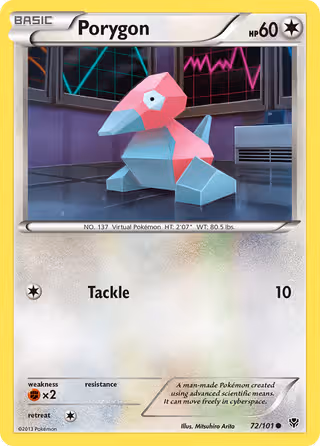 Porygon 72/101 Pokemon card