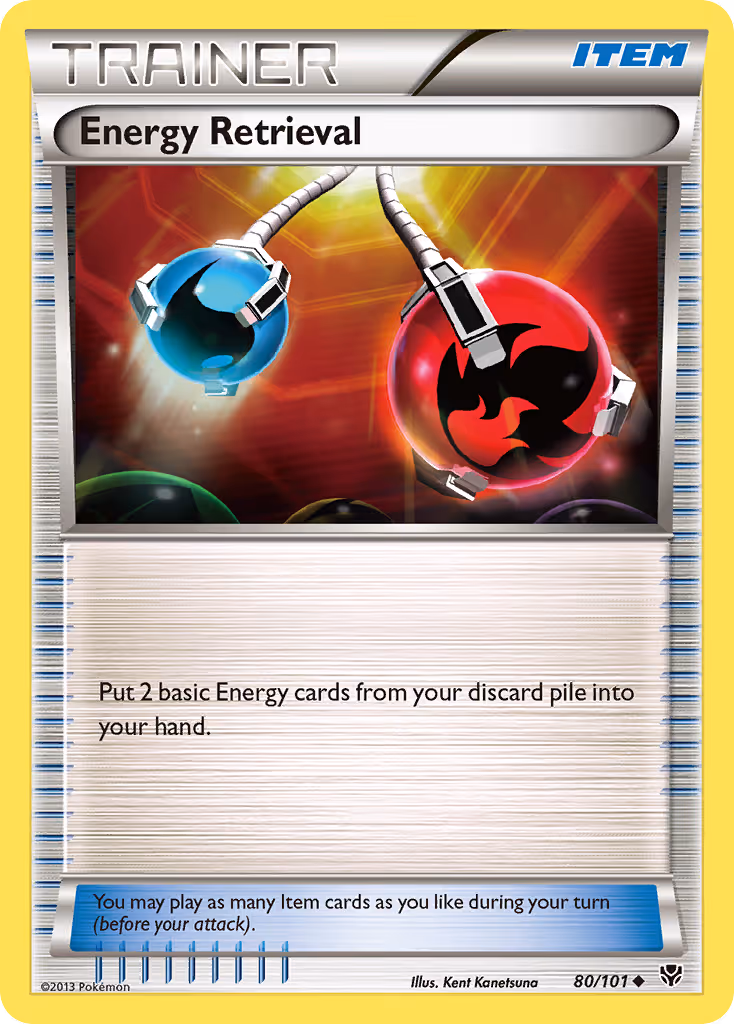 Energy Retrieval 80/101 Pokemon card