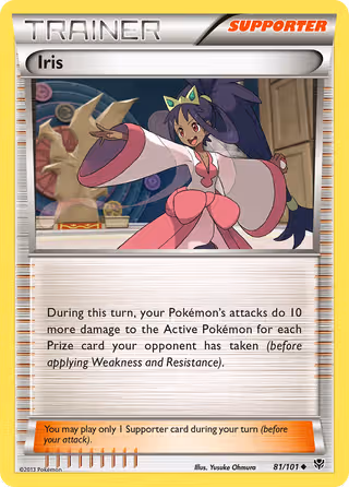 Iris 81/101 Pokemon card