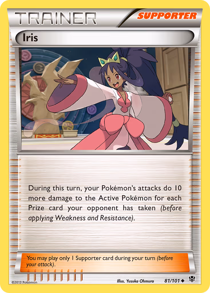 Iris 81/101 Pokemon card