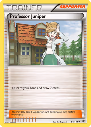 Professor Juniper 84/101 Pokemon card