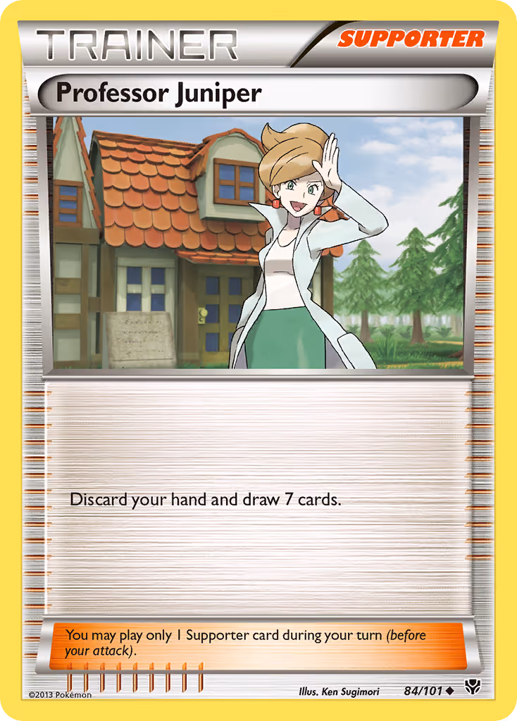 Professor Juniper 84/101 Pokemon card
