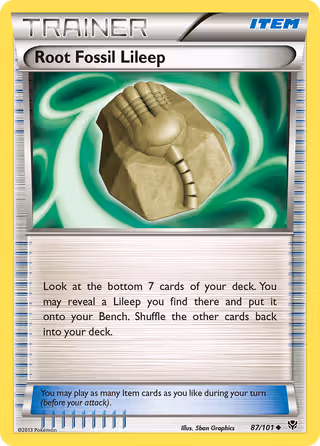 Root Fossil Lileep 87/101 Pokemon card