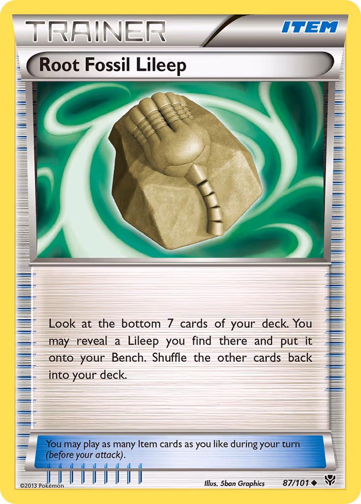 Root Fossil Lileep 87/101 Pokemon card
