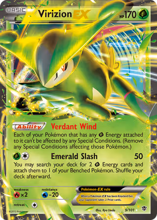 Virizion-EX 9/101 Pokemon card
