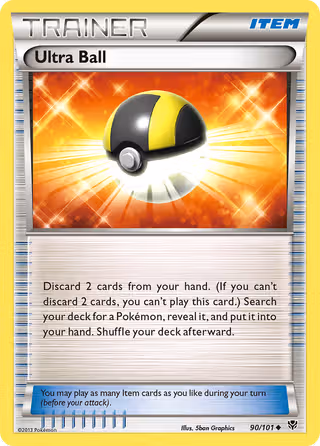 Ultra Ball 90/101 Pokemon card