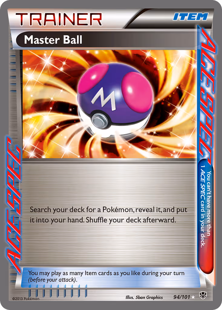 Master Ball 94/101 Pokemon card
