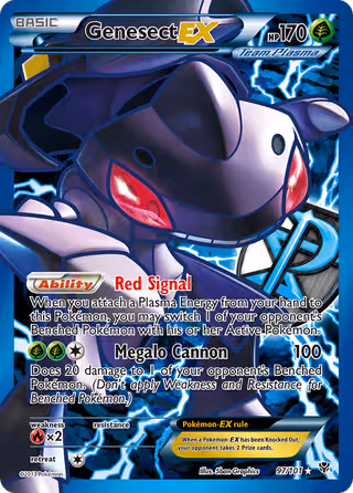 Genesect-EX 97/101 Pokemon card