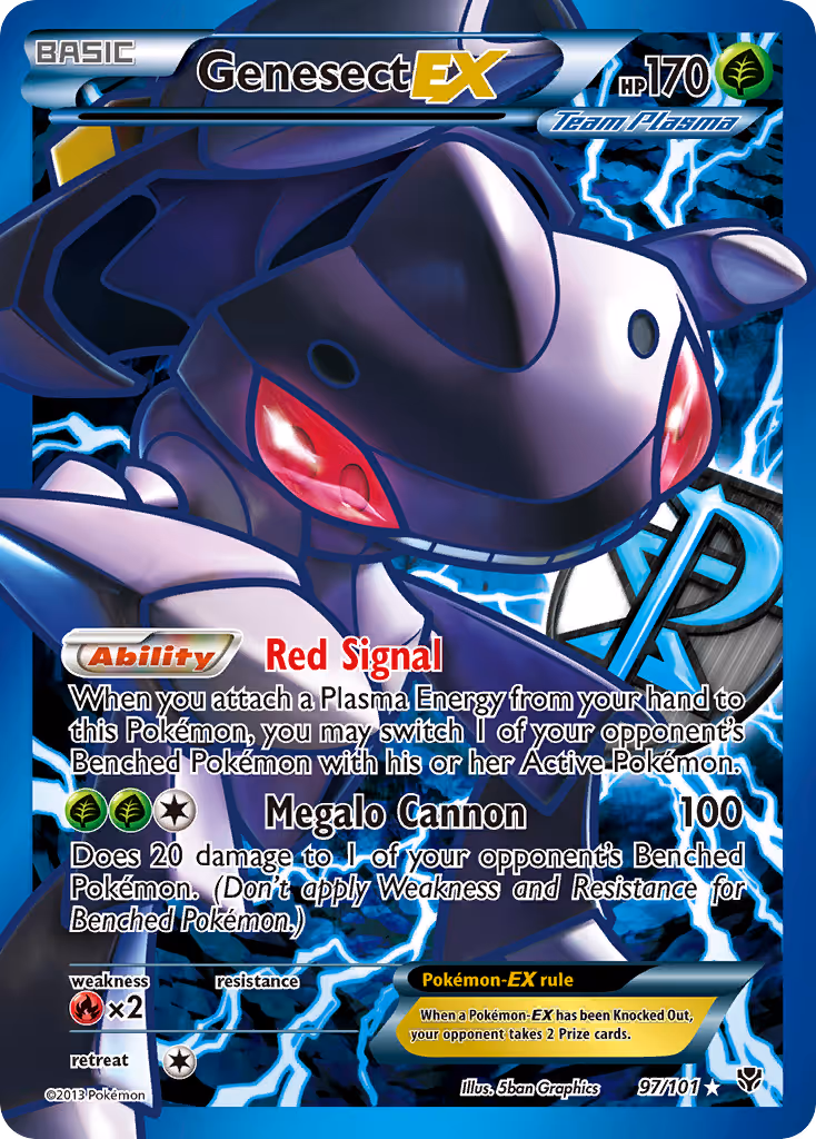 Genesect-EX 97/101 Pokemon card