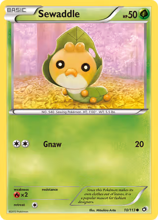 Sewaddle 10/113 Pokemon card
