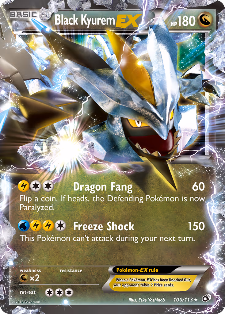 Black Kyurem-EX 100/113 Pokemon card