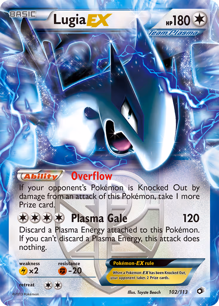 Lugia-EX 102/113 Pokemon card