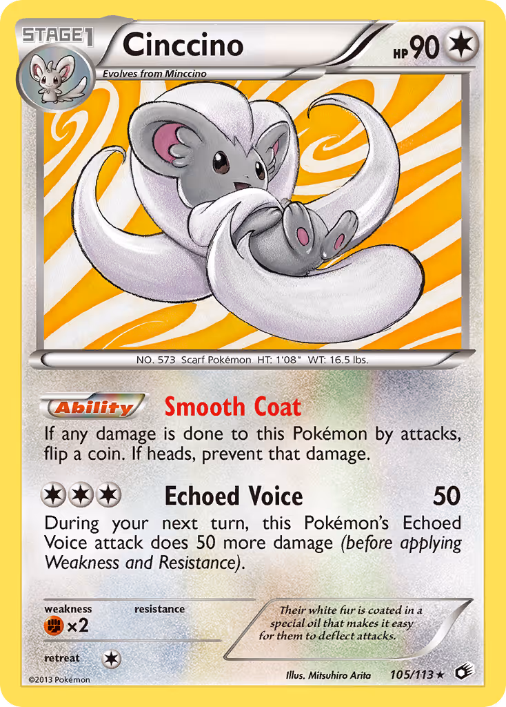 Cinccino 105/113 Pokemon card