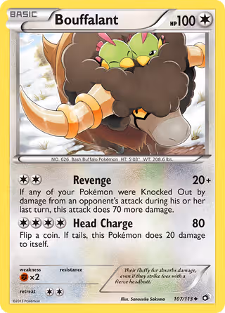 Bouffalant 107/113 Pokemon card