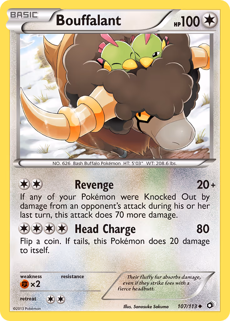 Bouffalant 107/113 Pokemon card