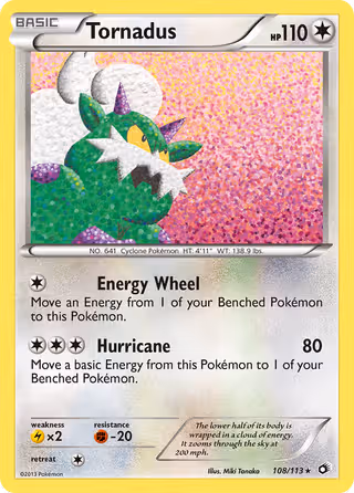 Tornadus 108/113 Pokemon card