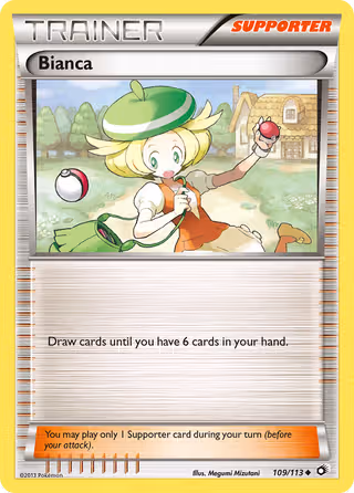 Bianca 109/113 Pokemon card