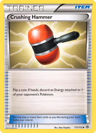 Crushing Hammer 111/113 Pokemon card