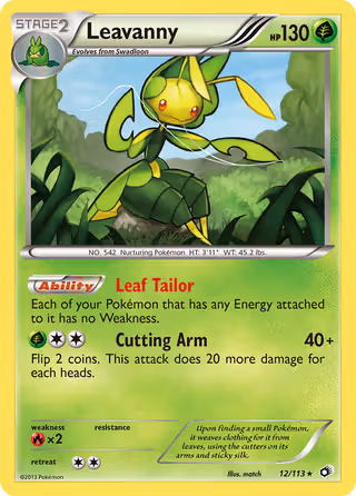 Leavanny 12/113 Pokemon card