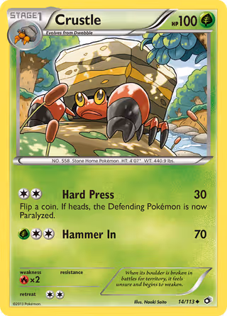 Crustle 14/113 Pokemon card