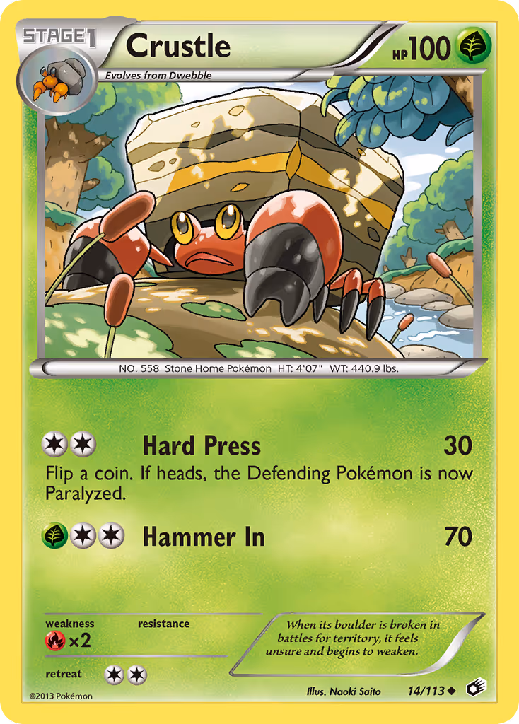 Crustle 14/113 Pokemon card