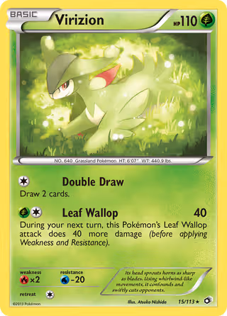 Virizion 15/113 Pokemon card