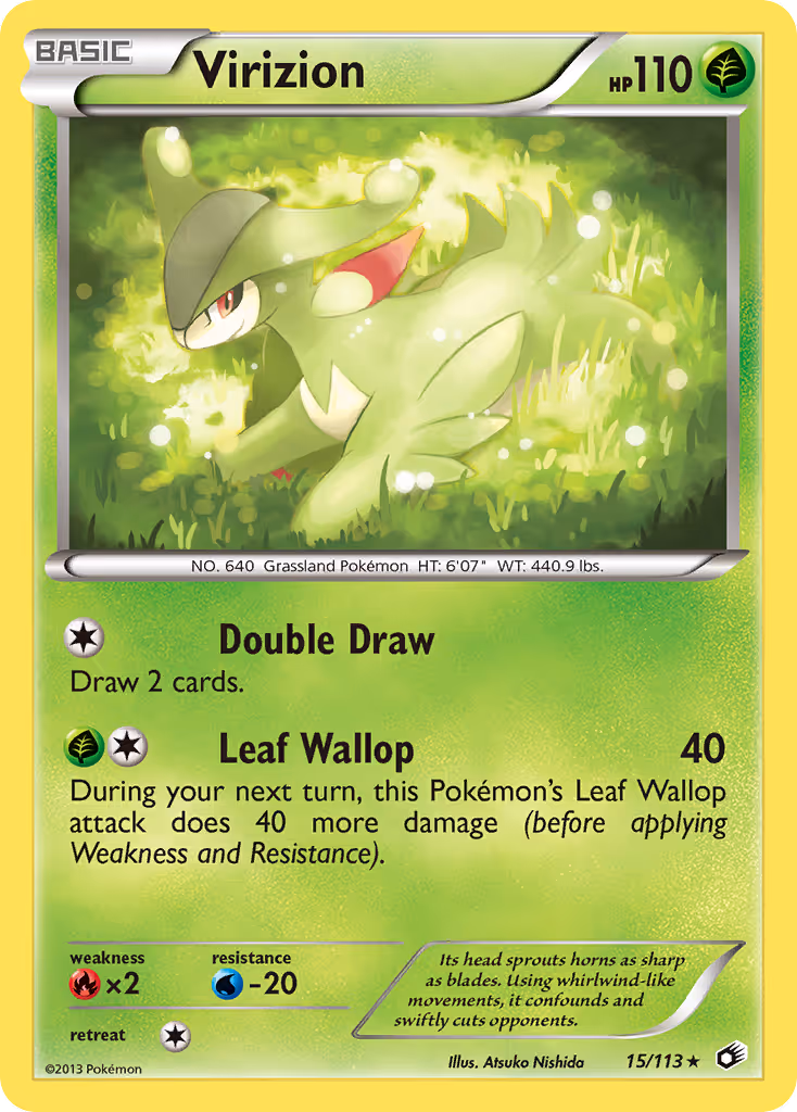 Virizion 15/113 Pokemon card